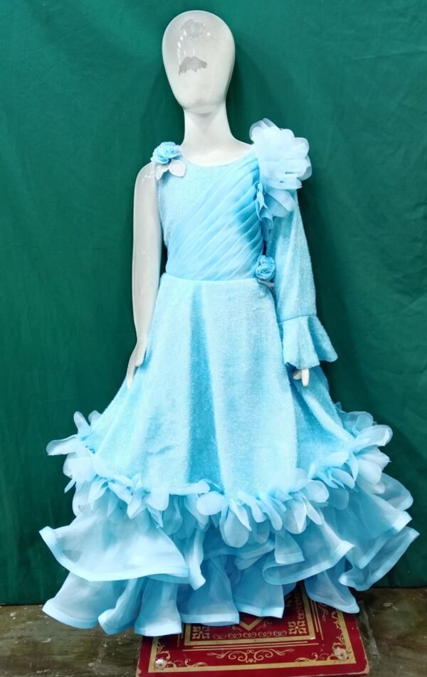 GiRls ONes Piece Gown Soft Net Fabric