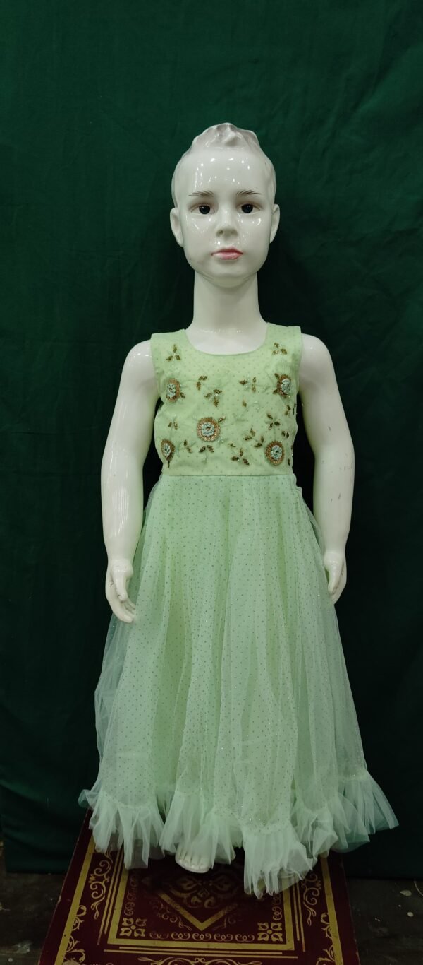 GIrls One Piece Gown Net Fabrics