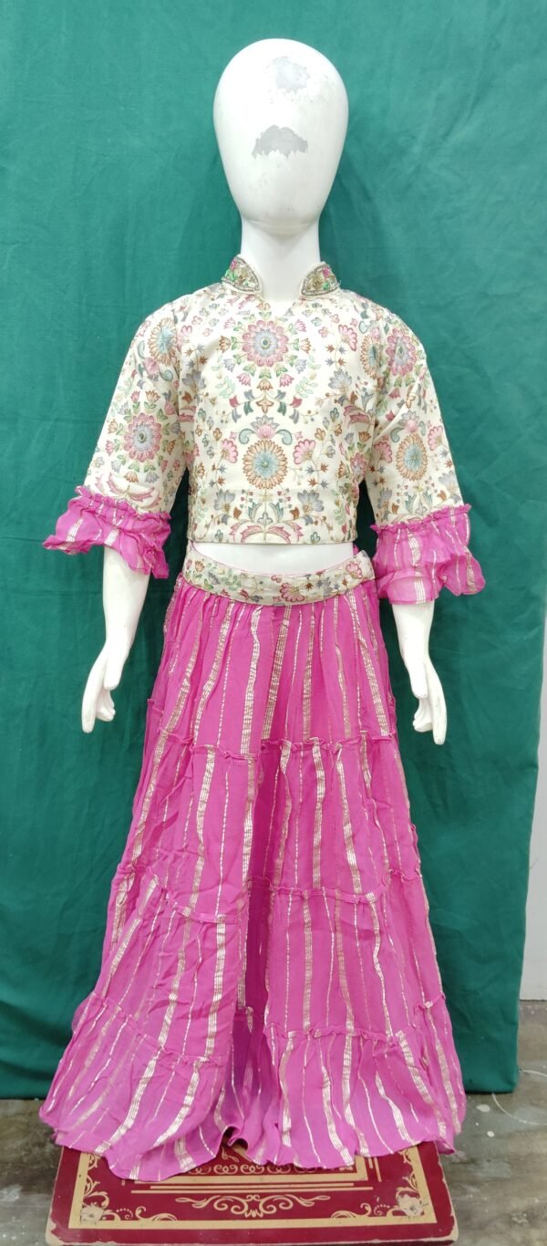 Girls Lehenga Chiffon Fabric