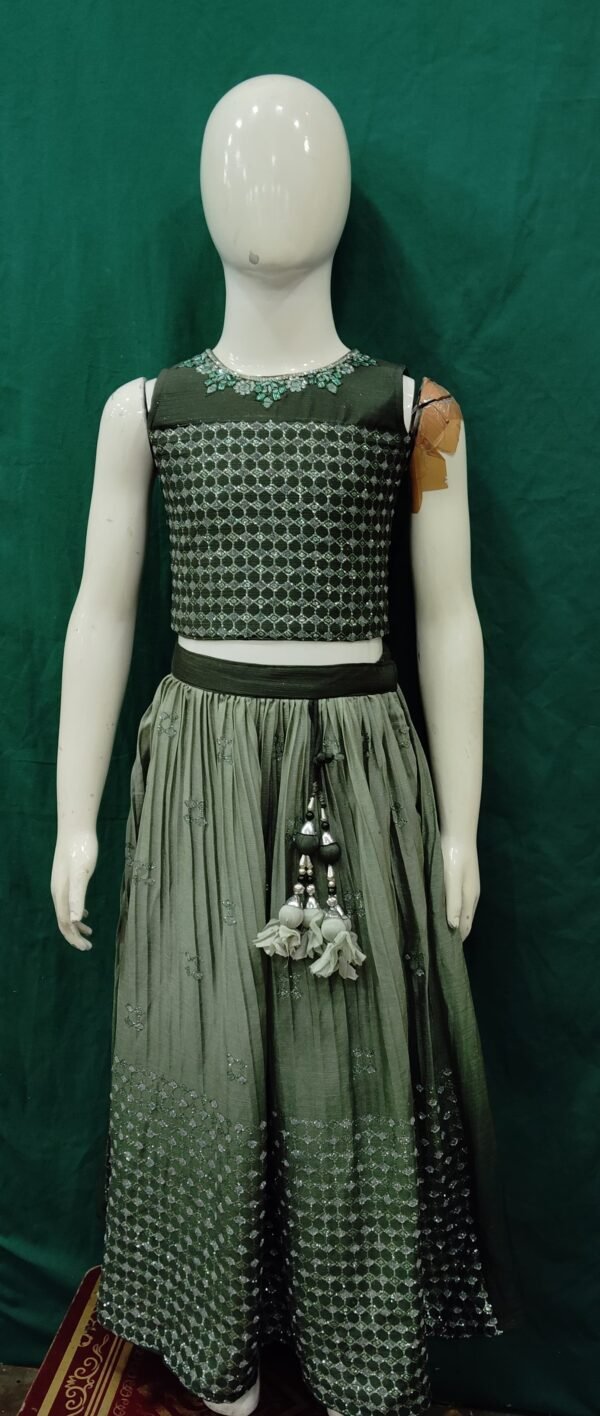Girls Lehenga Sparkle Work Chinon Fabric