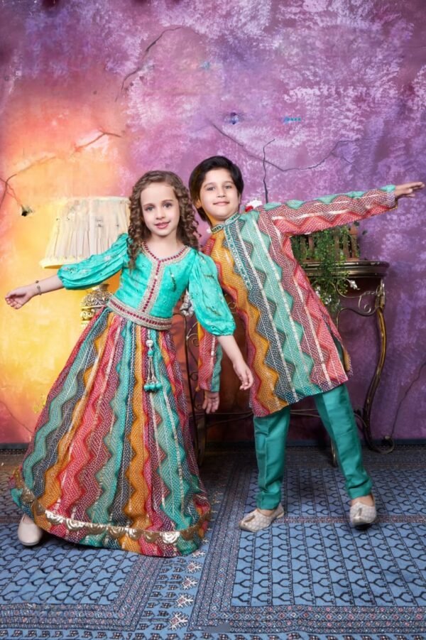 Girls Lehenga Boy Kurta Payjama Hand Work Pure Georgette Fabric