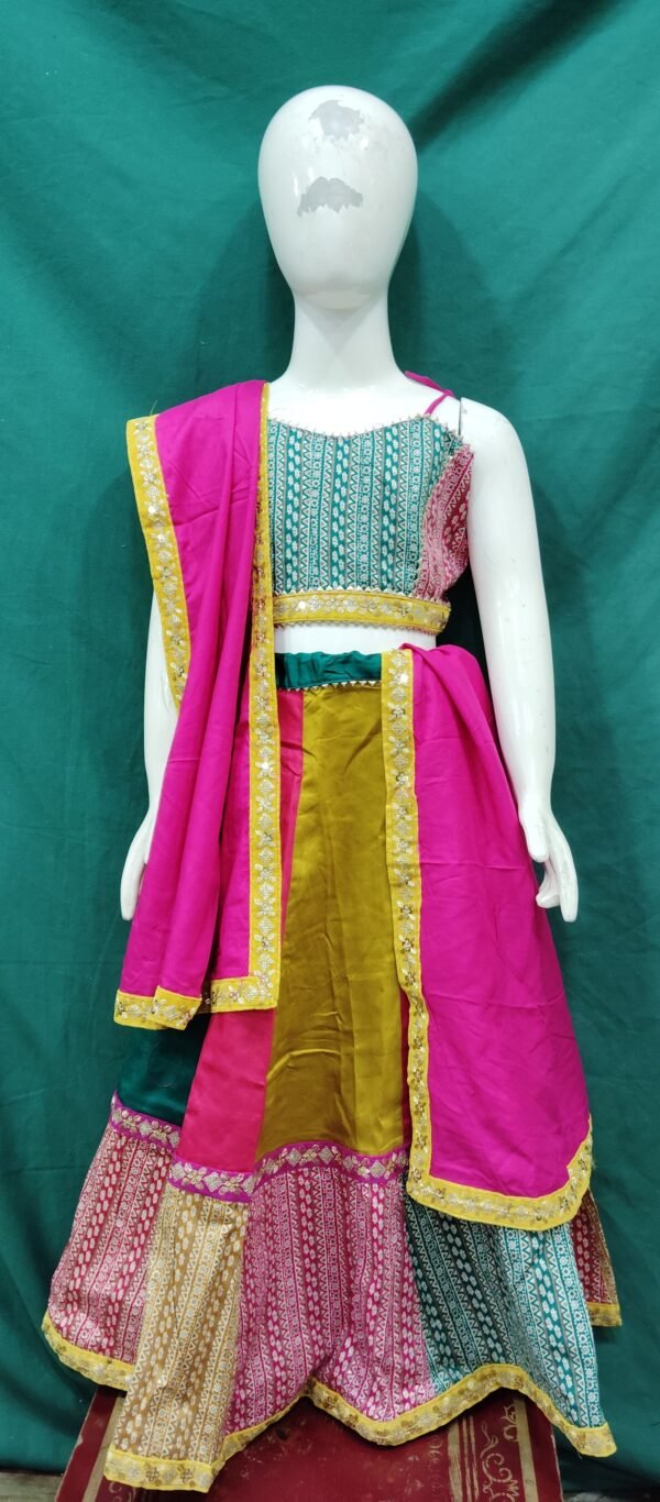 Girl Cholis Cottons Fabric Navratri Look