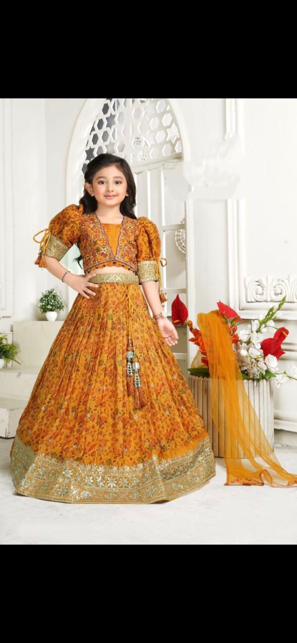 Girl Shreevali Musterd Colour Choli