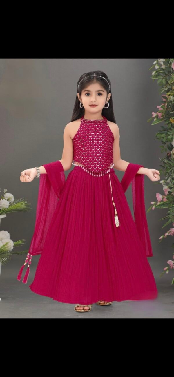 Girls Rani Colour Choli Nd Short Top
