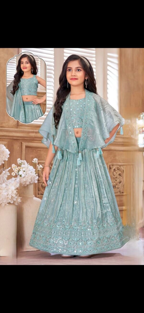 Girls Green Colour Koti Nd Chaniya