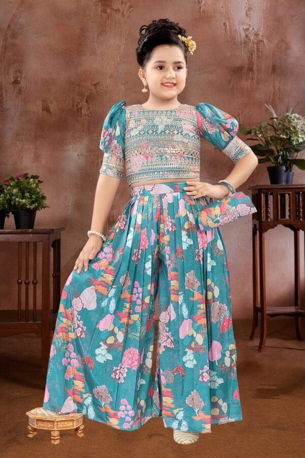 Girls Rama Colour Plazo