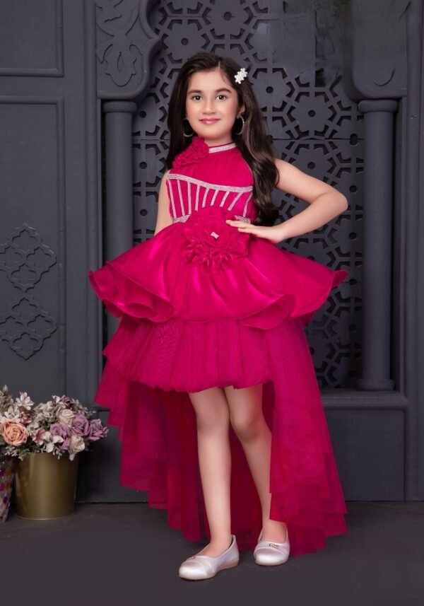 Girls Rani Colour Frock