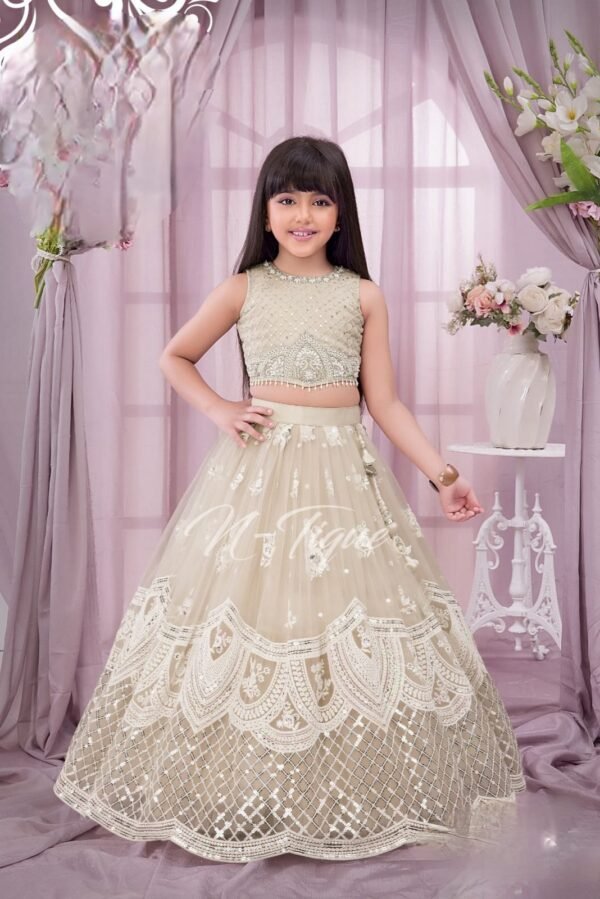 Girls Cream Colour Choli