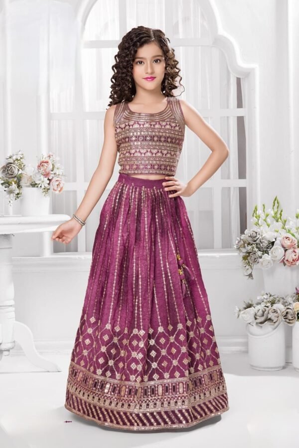 Girls Wine Colour Choli