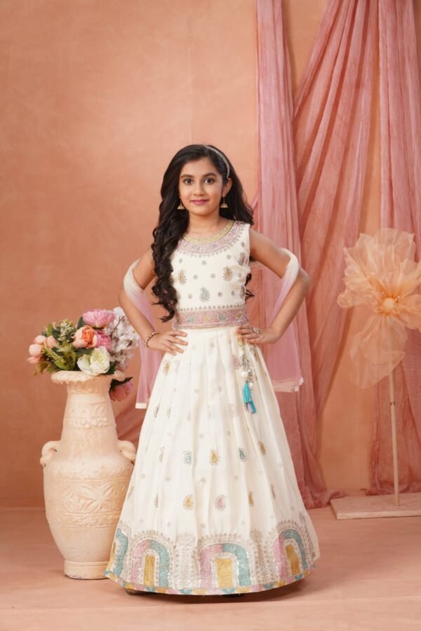 Girls Cream Colour Choli