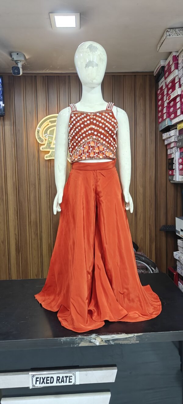 Girls Rust Colour Plazo