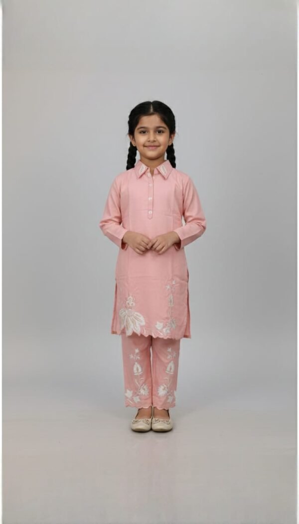 Girls Pink Colour Pent