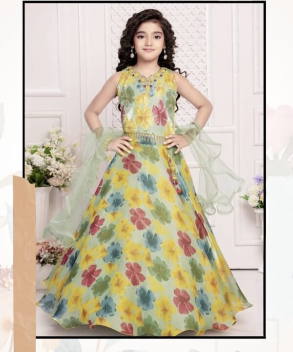 Girls Green Colour Choli