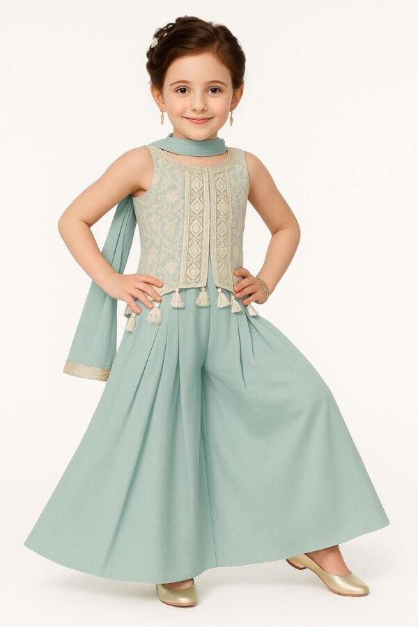 Girls Sky Colour Plazo