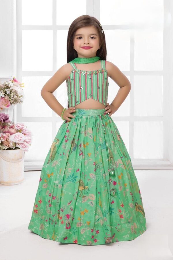 Girls Green Colour Choli