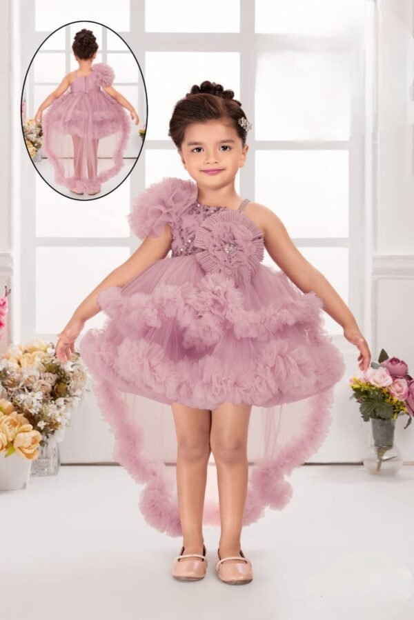 Girls Pink Colour Frock