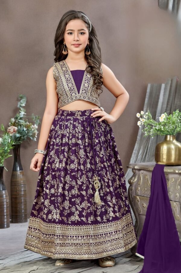 Girls Purple Colour Koti