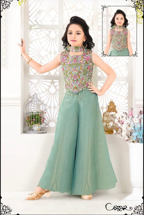 Girls Pista Colour Plazo