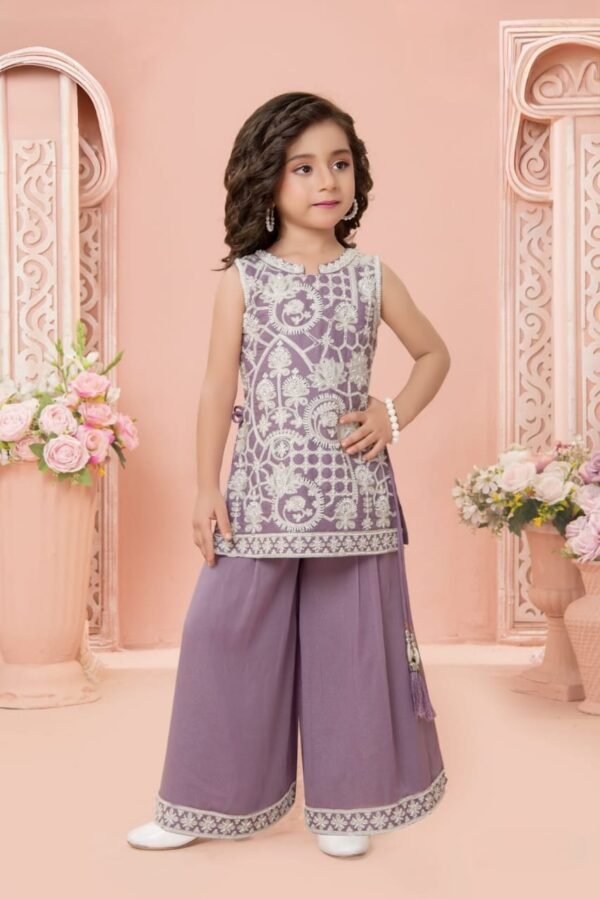 Girls Purple Colour Chudidar