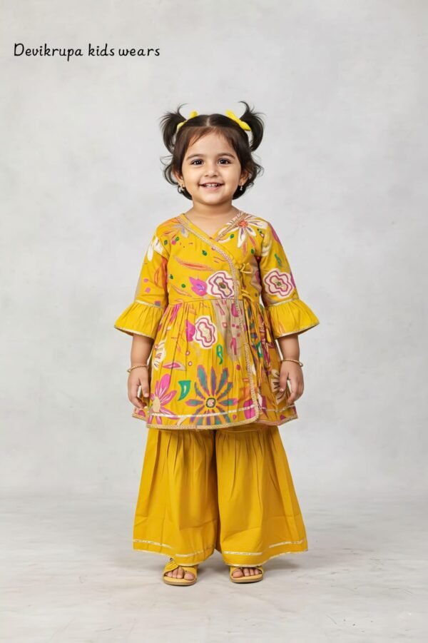 Girls Golden Colour Sharara