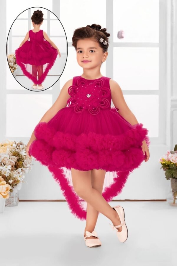Girls Rani Colour Frock