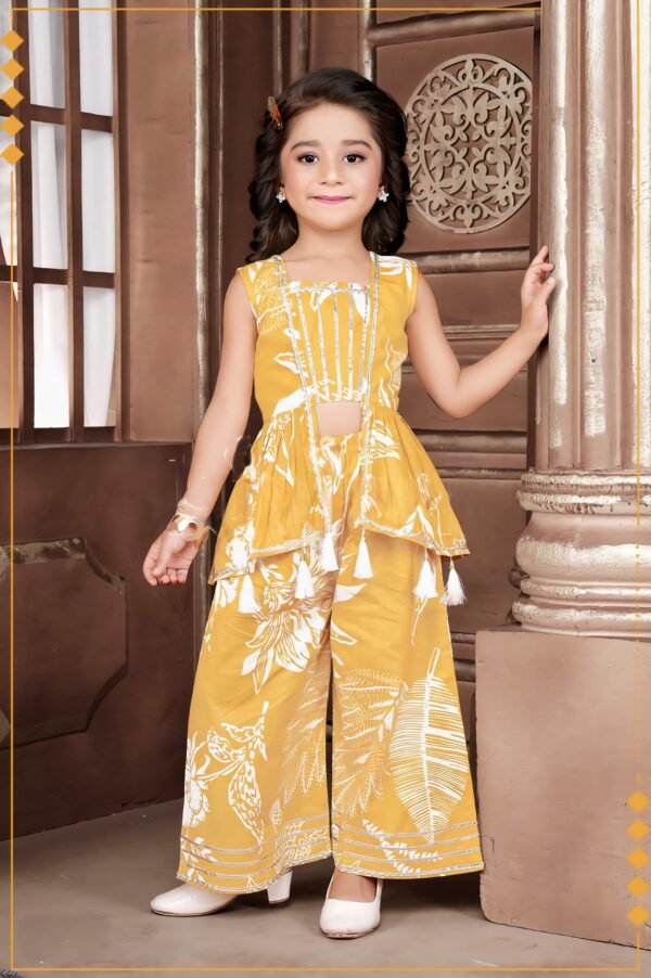 Girls Yellow Colour Sharara