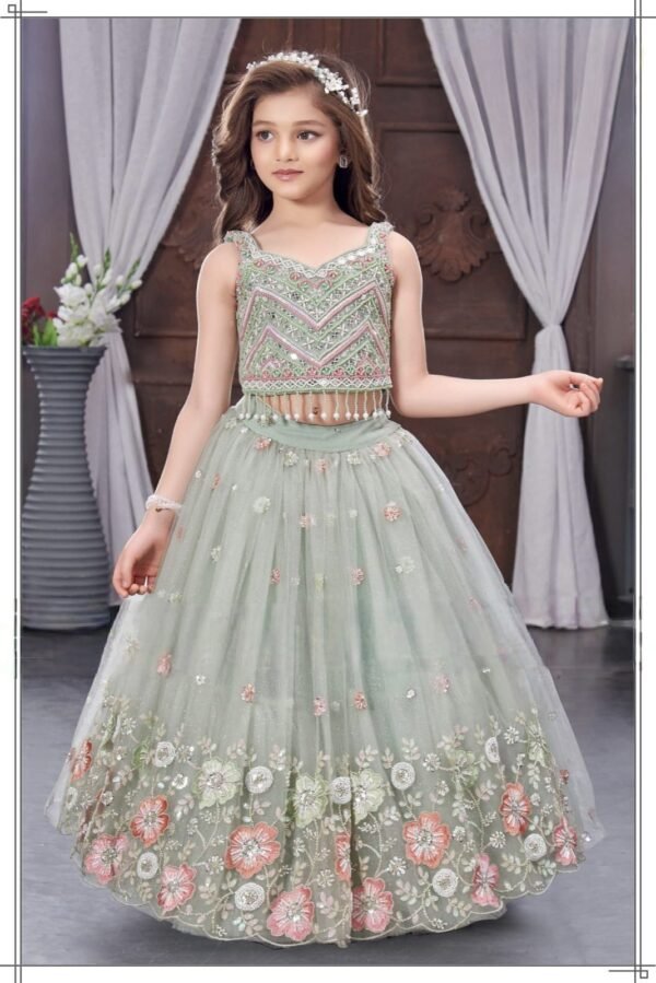 Girls Pista Colour Choli