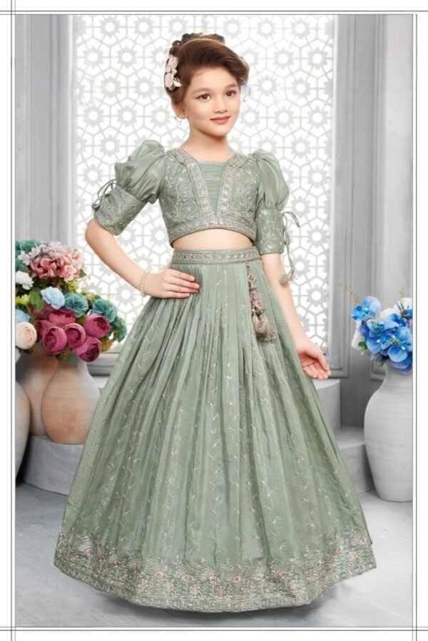 Girls Green Colour Choli
