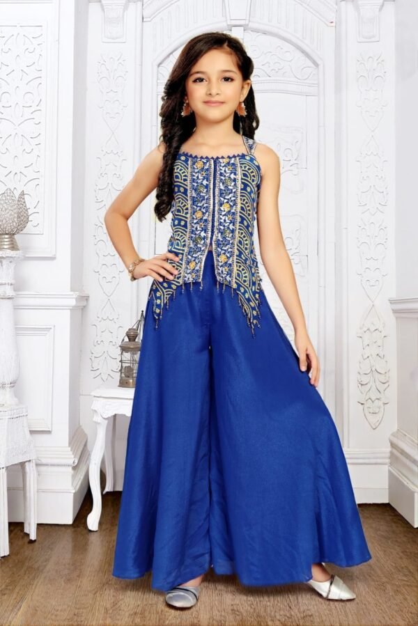 Girls Navy Colour Plazo