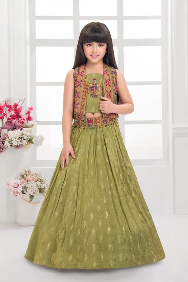 Girls Green Colour Choli