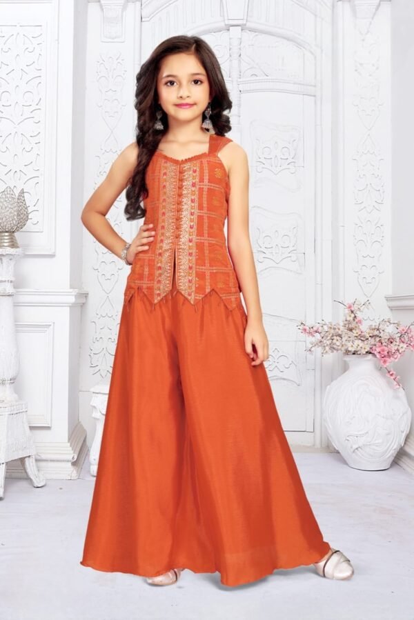 Girls Rust Colour Plazo