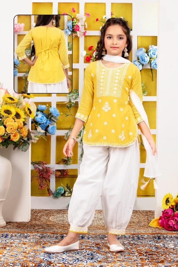 Girls Mango Colour Afghani