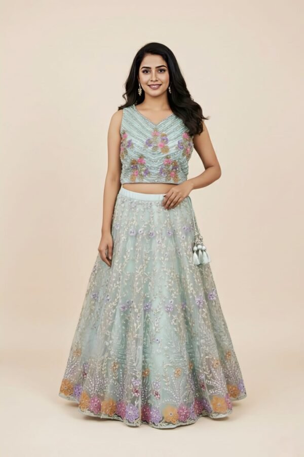 Girls Green Colour Choli