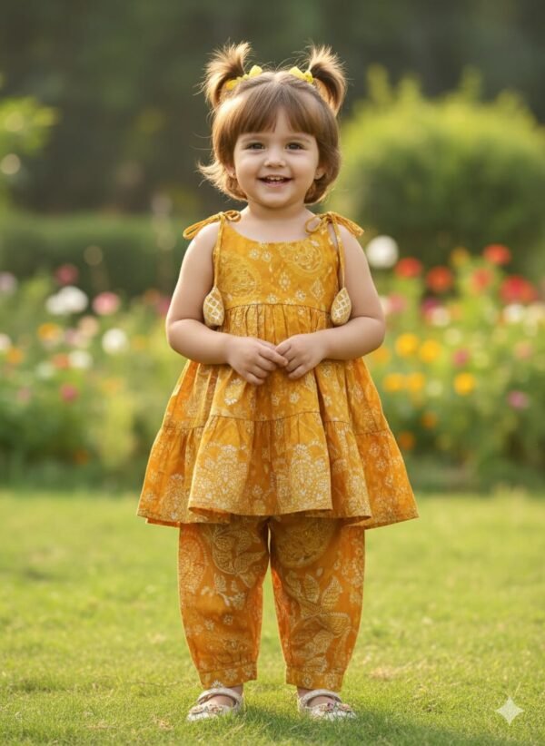 Girls Rust Colour Plazo