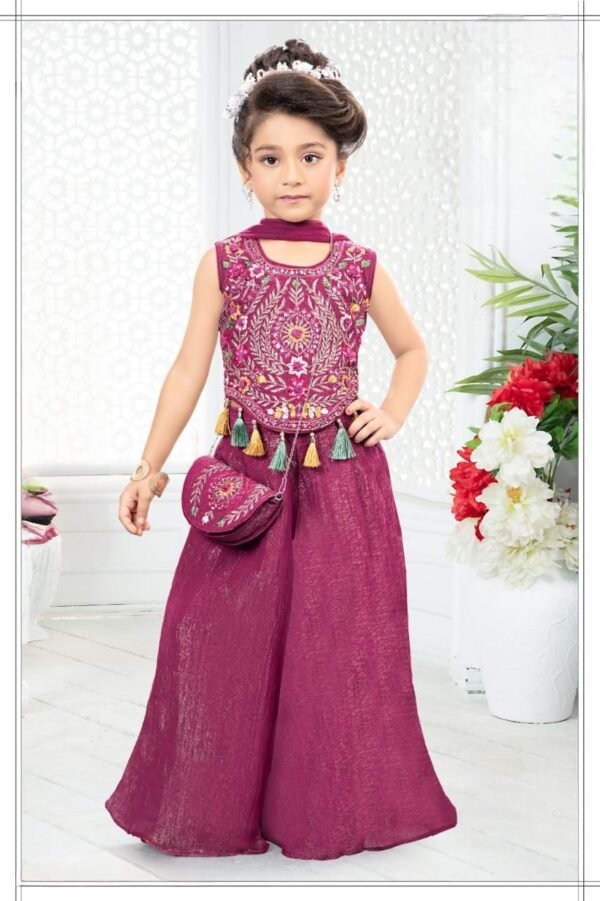 Girls Onion Colour Plazo