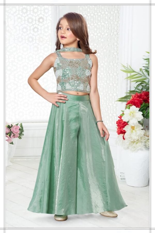 Girls Pista Colour Plazo