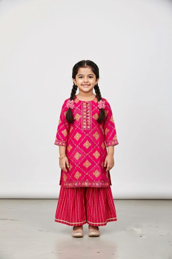 Girls Pink Colour Kurti