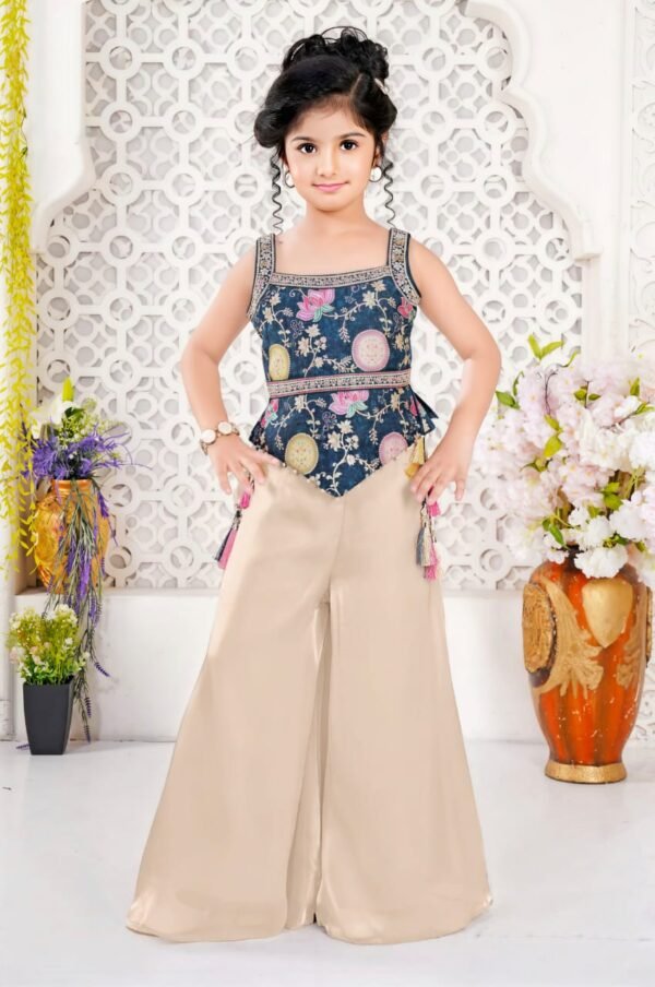 Girls Rama Colour Plazo