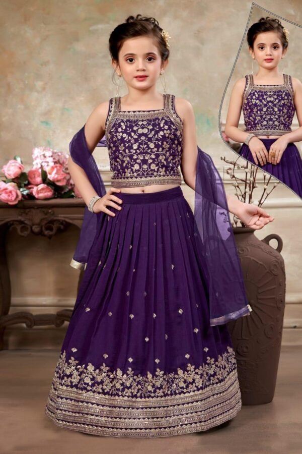 Girls Purple Colour Choli