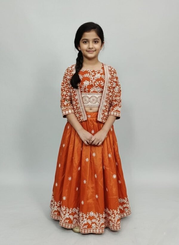 Girls Orange Colour Choli