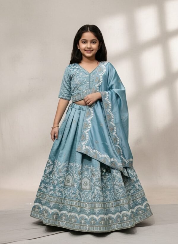 Girls Sky Colour Choli