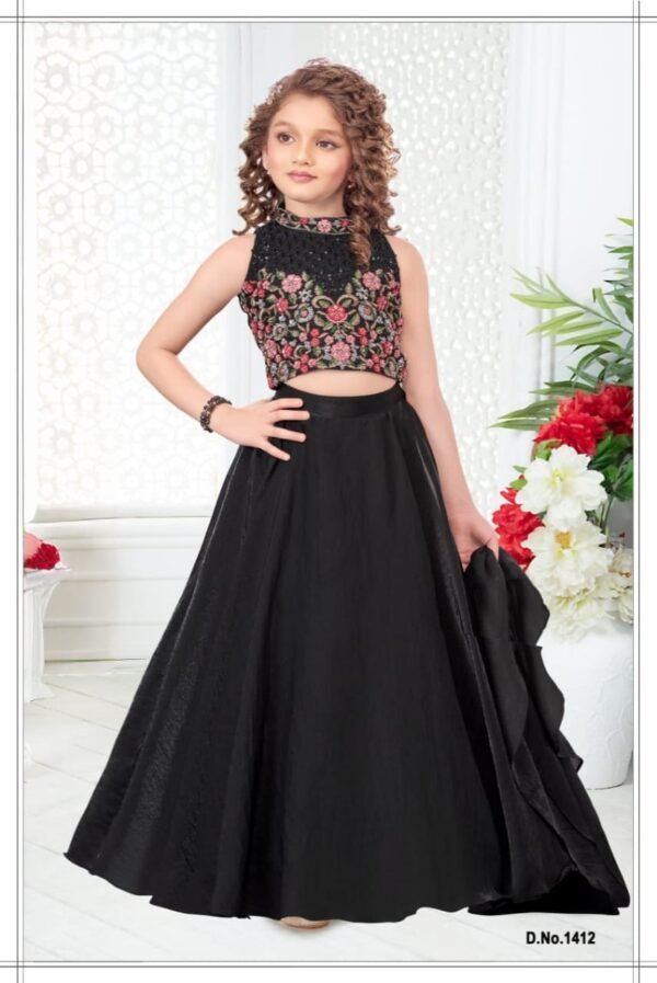 Girls Black Colour Plazo