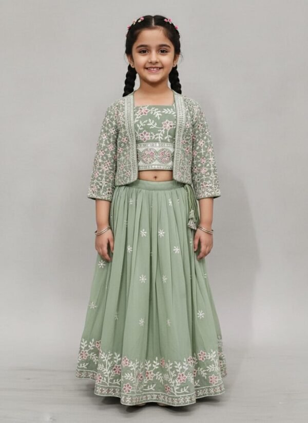 Girls Pista Colour Choli