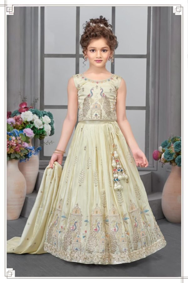 Girls Cream Colour Choli