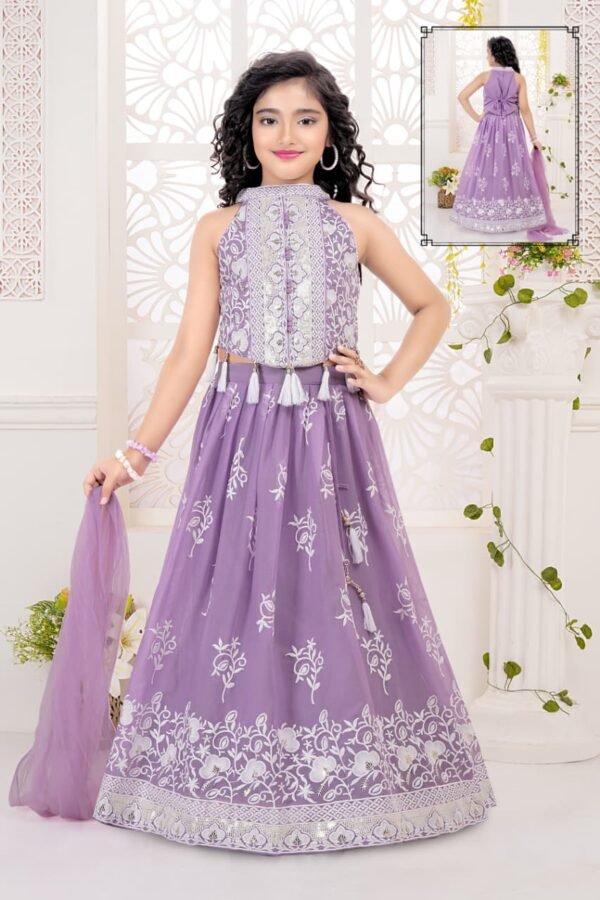 Girls Purple Colour Choli
