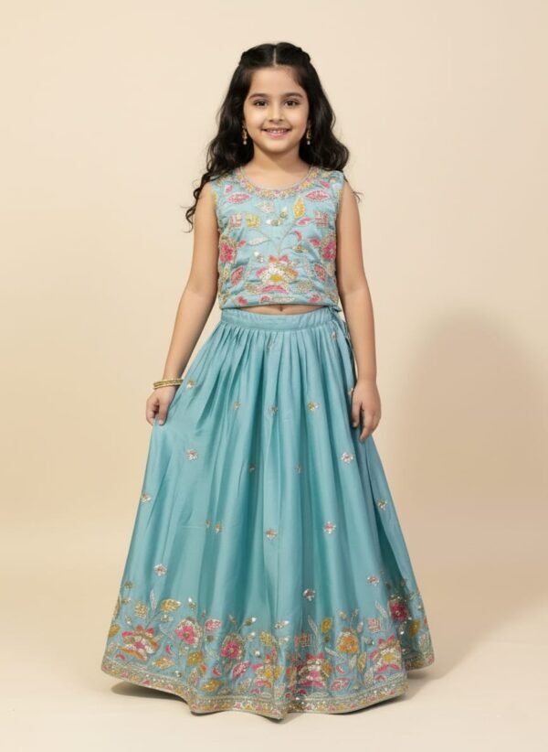 Girls Sky Colour Choli