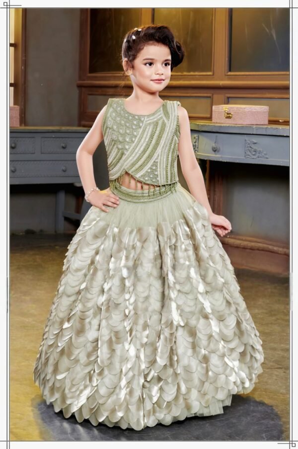 Girls Pista Colour Choli