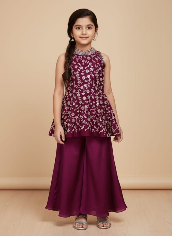 Girls Rani Colour Plazo