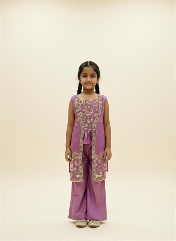 Girls Lovender Colour Koti Nd Plazo